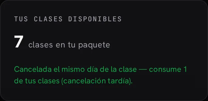 Confirmación de cancelación: tu lugar quedó libre